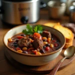 Black Beans with Beef Stew Slow Cooker